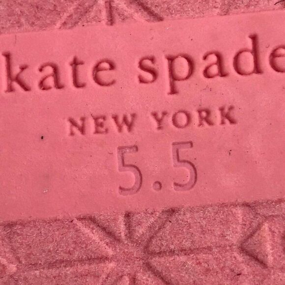 kate spade Breeze Platform Wedge Sandals Pink Size 5.5 GUC - Picture 7 of 9
